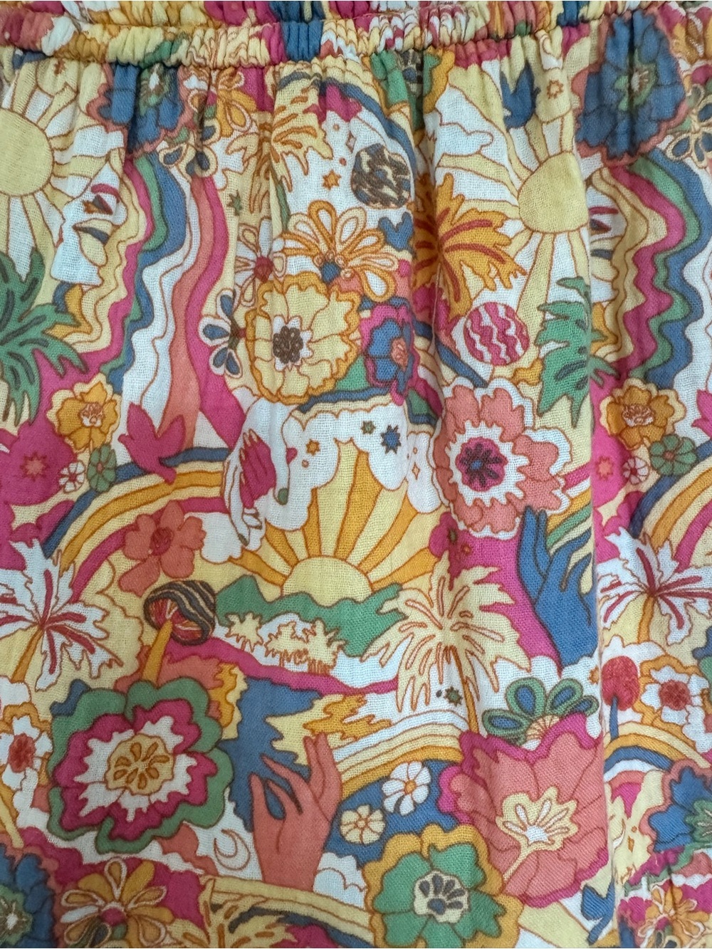 Marine Layer Corinne Multi Floral Psychedelic Print Maxi Skirt - Picture 3 of 5